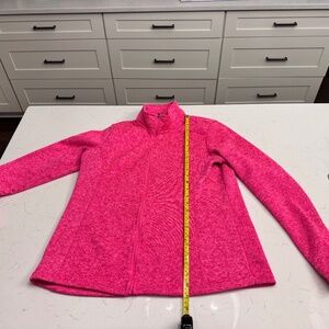 Danskin Now Pink Zip-Up Pink High Neck Sweatshirt XL